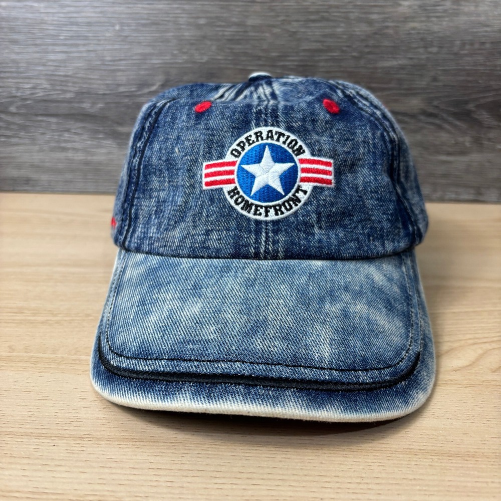 Operation Homefront Hat Cap Strap Back Blue Johnstone Supply Adjustable